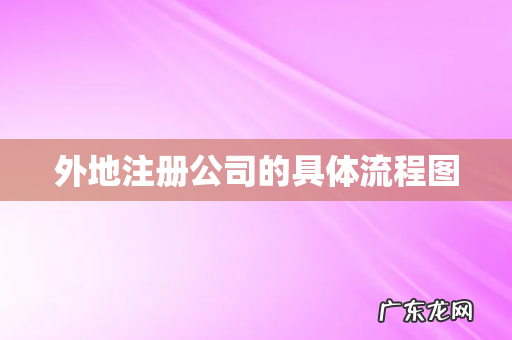 外地注册公司的具体流程图