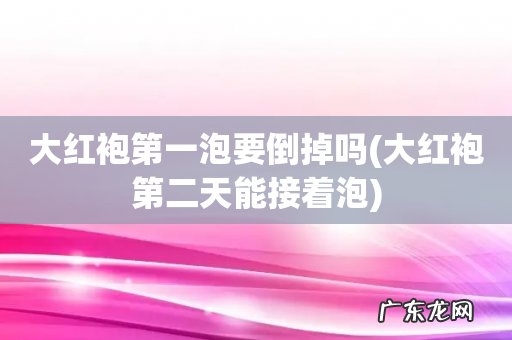 大红袍第二天能接着泡 大红袍第一泡要倒掉吗