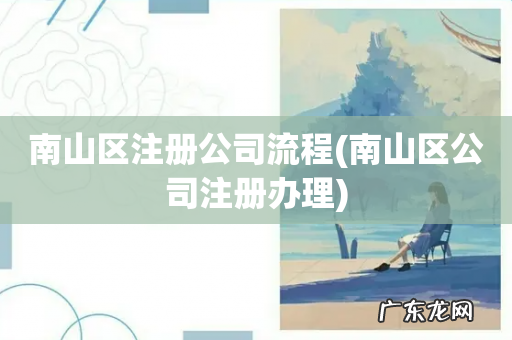 南山区公司注册办理 南山区注册公司流程
