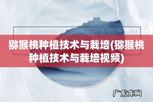 猕猴桃种植技术与栽培视频 猕猴桃种植技术与栽培