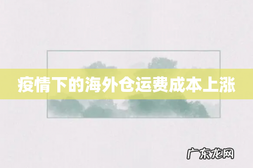 疫情下的海外仓运费成本上涨