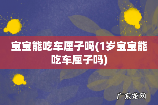 1岁宝宝能吃车厘子吗 宝宝能吃车厘子吗