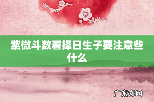 紫微斗数看择日生子要注意些什么