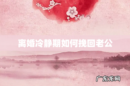 离婚冷静期如何挽回老公