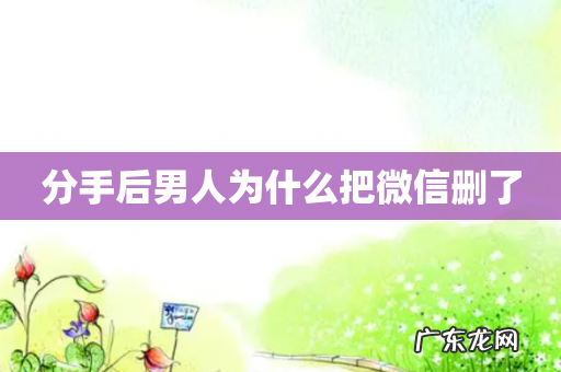 分手后男人为什么把微信删了