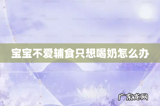 宝宝不爱辅食只想喝奶怎么办