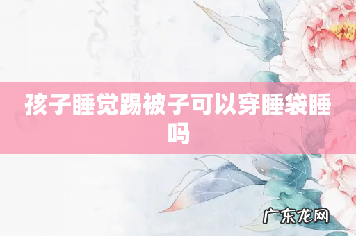 孩子睡觉踢被子可以穿睡袋睡吗