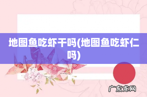 地图鱼吃虾仁吗 地图鱼吃虾干吗