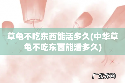 中华草龟不吃东西能活多久 草龟不吃东西能活多久