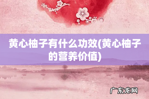 黄心柚子的营养价值 黄心柚子有什么功效