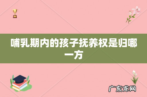 哺乳期内的孩子抚养权是归哪一方