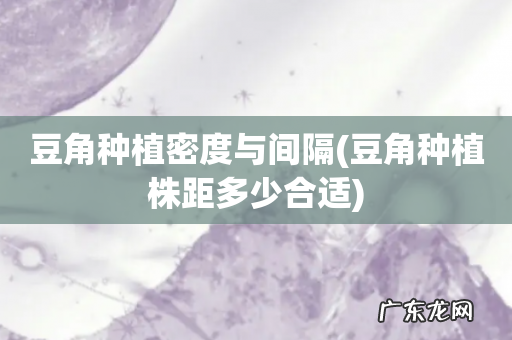 豆角种植株距多少合适 豆角种植密度与间隔