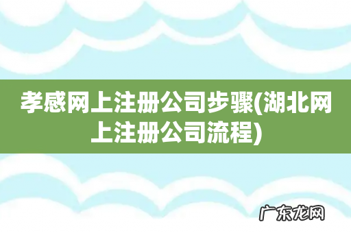 湖北网上注册公司流程 孝感网上注册公司步骤