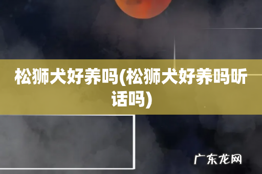 松狮犬好养吗听话吗 松狮犬好养吗