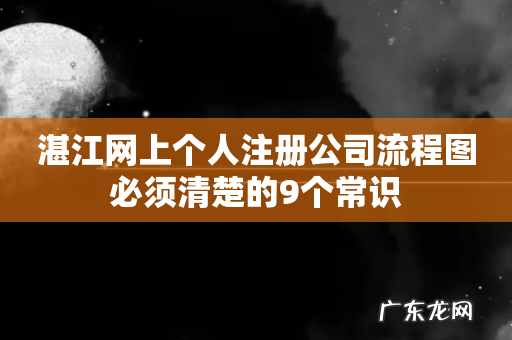 湛江网上个人注册公司流程图必须清楚的9个常识