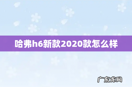 哈弗h6新款2020款怎么样
