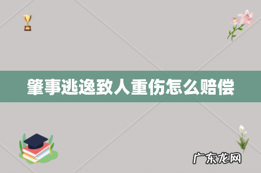 肇事逃逸致人重伤怎么赔偿