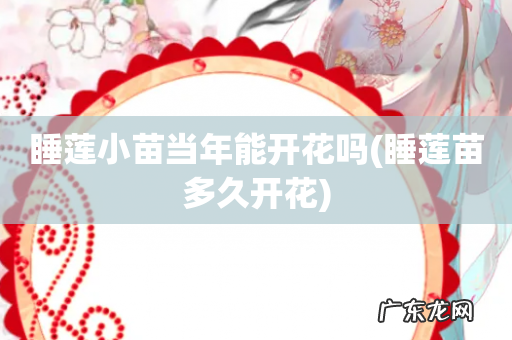 睡莲苗多久开花 睡莲小苗当年能开花吗