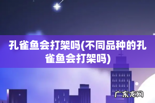 不同品种的孔雀鱼会打架吗 孔雀鱼会打架吗