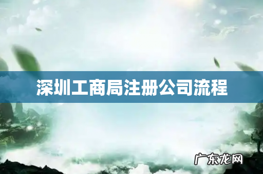 深圳工商局注册公司流程