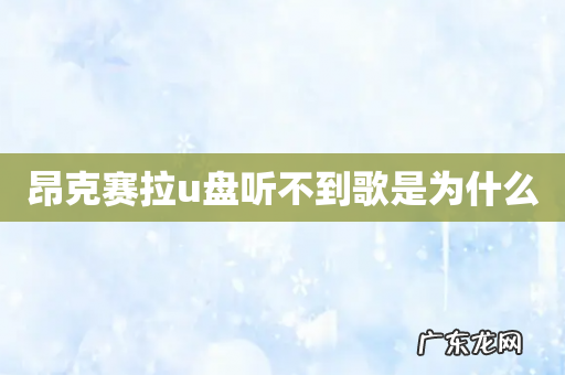 昂克赛拉u盘听不到歌是为什么