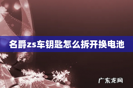 名爵zs车钥匙怎么拆开换电池