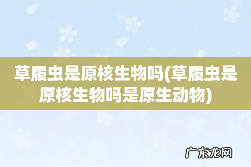 草履虫是原核生物吗是原生动物 草履虫是原核生物吗