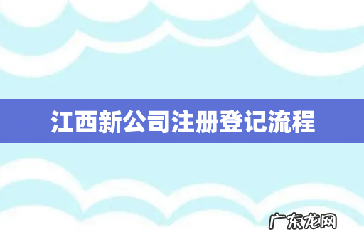 江西新公司注册登记流程