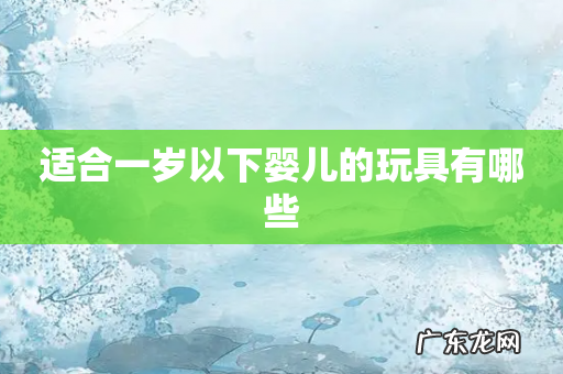 适合一岁以下婴儿的玩具有哪些