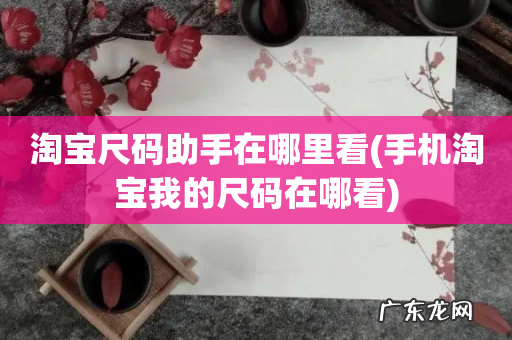 手机淘宝我的尺码在哪看 淘宝尺码助手在哪里看