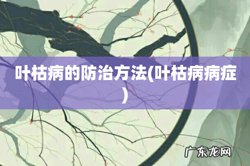 叶枯病病症 叶枯病的防治方法