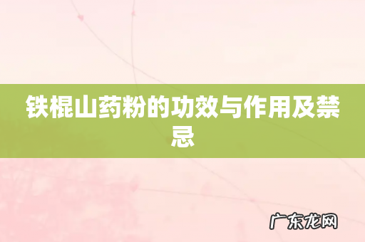 铁棍山药粉的功效与作用及禁忌