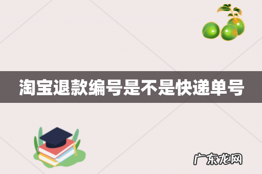 淘宝退款编号是不是快递单号