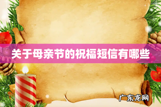 关于母亲节的祝福短信有哪些