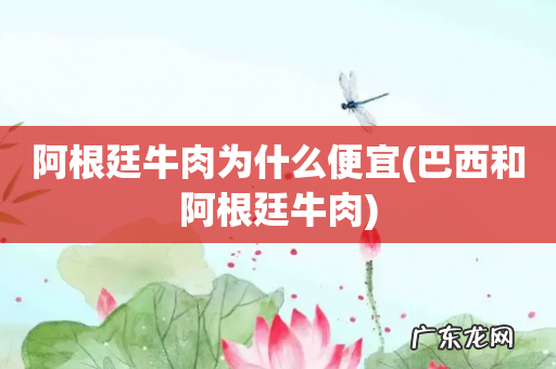 巴西和阿根廷牛肉 阿根廷牛肉为什么便宜