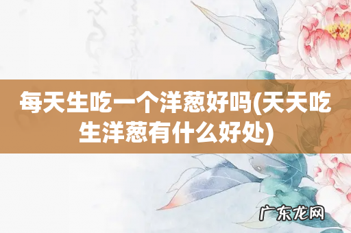 天天吃生洋葱有什么好处 每天生吃一个洋葱好吗