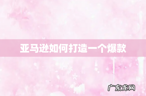 亚马逊如何打造一个爆款