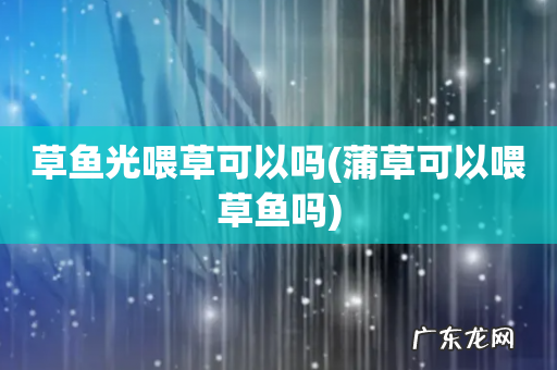 蒲草可以喂草鱼吗 草鱼光喂草可以吗