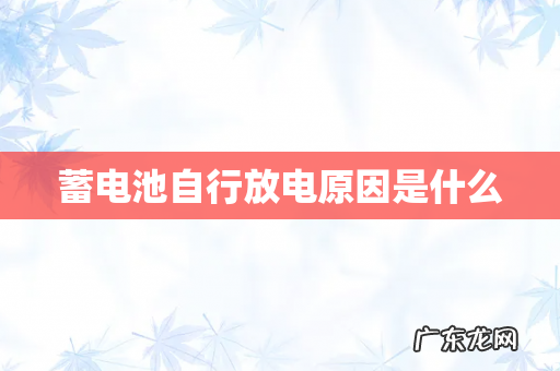 蓄电池自行放电原因是什么