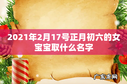 2021年2月17号正月初六的女宝宝取什么名字