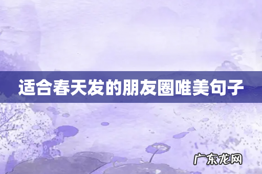 适合春天发的朋友圈唯美句子