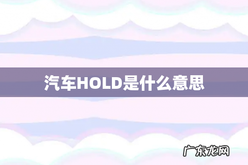 汽车HOLD是什么意思