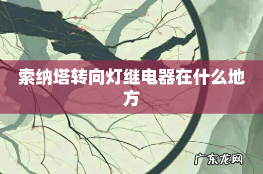 索纳塔转向灯继电器在什么地方