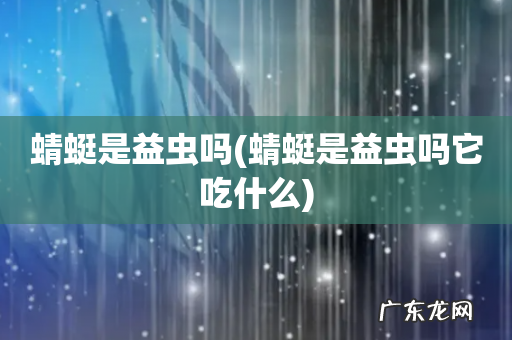 蜻蜓是益虫吗它吃什么 蜻蜓是益虫吗
