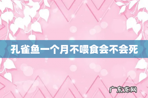 孔雀鱼一个月不喂食会不会死
