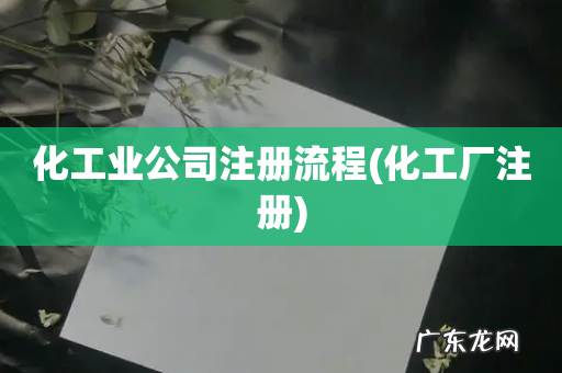化工厂注册 化工业公司注册流程
