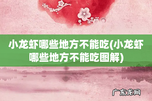 小龙虾哪些地方不能吃图解 小龙虾哪些地方不能吃