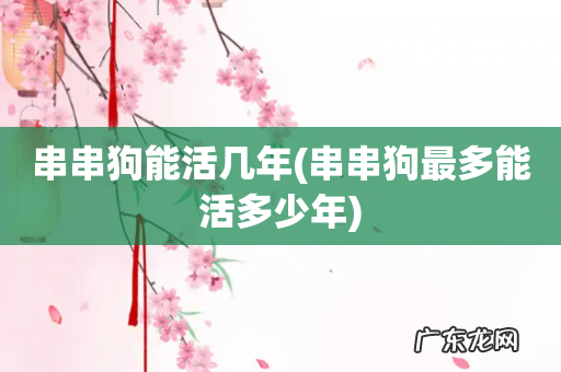 串串狗最多能活多少年 串串狗能活几年