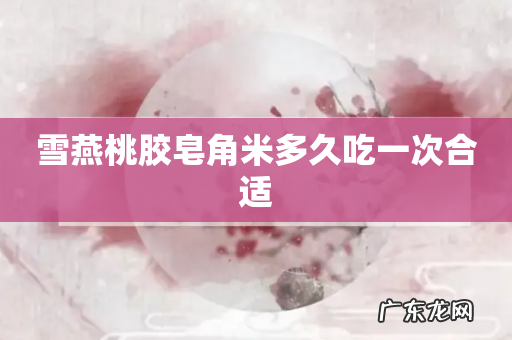 雪燕桃胶皂角米多久吃一次合适