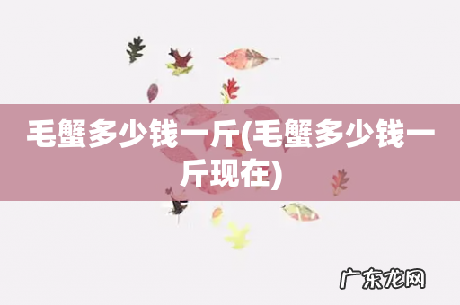 毛蟹多少钱一斤现在 毛蟹多少钱一斤